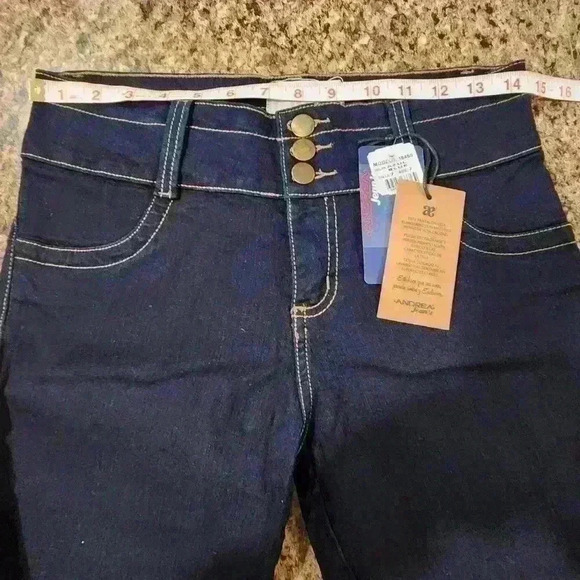 NEW NWT Andrea Colombian Jeans Dark Wash, Size 7 - Picture 9 of 10